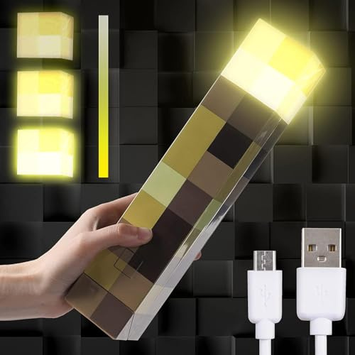 Torcia da parete illuminata, batterie e lampada da notte collegabile tramite USB, torcia portatile o da parete (tre livelli di luminosità)