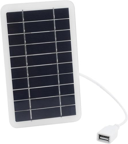 Pannello Solare Portatile da Viaggio 2W 5V con Connettore USB, Caricatore Solare Impermeabile e Durevole per Cellulare, Power Bank, Attività all'Aperto, Telaio in Lastra Epossidica Robusto ﻿