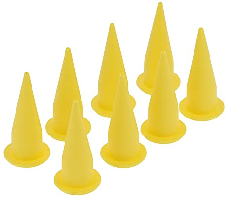 Fdit Pieza de Corrosión de Corrosión Amarilla para Cemento de Vidrio, Herramienta Confiable de Sellado de Plástico PE para Aplicaciones Anchas, 8 PC para Uso Profesional