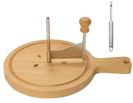 JIEBWCHA Cortadora para flores de queso – Cortadora con eliminación de núcleo – Rueda corta queso y crea flores, para cortar con forma de rosa, chocolate, postres, pastelería, casa, cocina, café