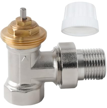 Válvula termostática G1/2, latón con rosca de retorno de 1/2, válvula de radiador de 1/2, válvula de paso de 1/2 pulgadas para radiadores, válvula de calefacción para un control preciso de la