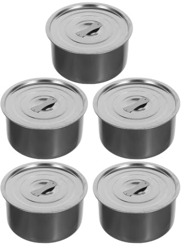 CIYODO Lot De 5 Bols Vapeur En Acier Inoxydable 11.00Cm Avec Couvercles Résistants À La Chaleur Pour Cuisson Saine De Légumes Riz Et Aliments Bébé