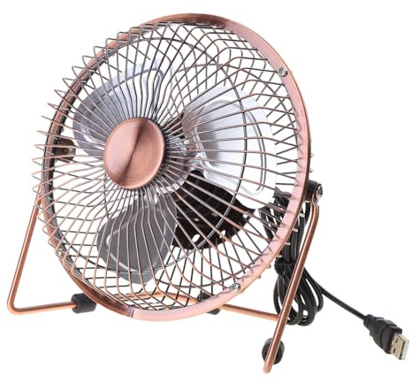 ZYMIADOU Ventilador de escritorio USB pequeño de 4/6 pulgadas para el hogar, al aire libre, dormitorio, escritorio, circuladores de aire, mesa de refrigeración silenciosa, ajustable, metal eléctrico