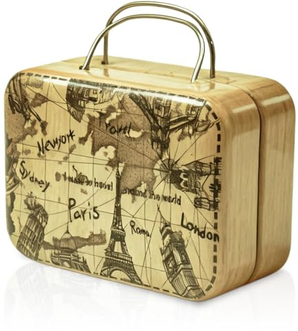 Hpbaggy Mini-Reisekoffer,Deko-Koffer,Geldgeschenk Verpackung | Hochzeit und Reisegutscheine,Geschenkkoffer Reiseerinnerungen,Geldgeschenke Reise,7,5 x 5,5 x 3,5 cm