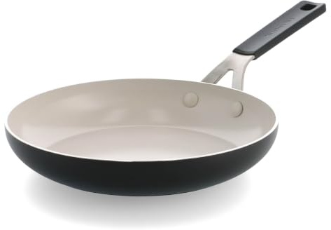 KitchenAid Aluminium Bratpfanne 24 Cm, Keramik-Antihaftbeschichtung Ohne PFAS, Induktion, Backofenfest Bis 160 °C, Schwarz