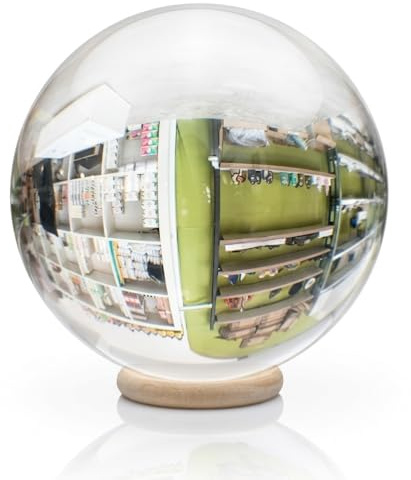 TENET Sfera di Cristallo Trasparente K9, per Divinazione, Guarigione e Fotografia, Decorazione con supporto (15 CM)