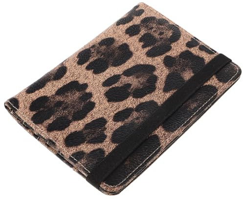 VILLCASE Custodia Porta Passaporto in Pu con Stampa Leopardata alla Moda, Leggero e Facile da Trasportare, con Scomparti Multipli per Carte, per Viaggi