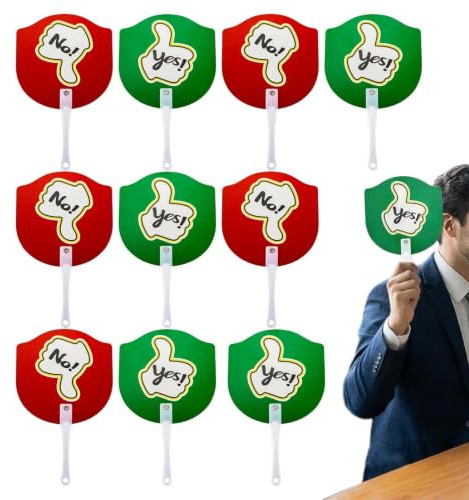 Svarstavla set | 10 stycken dubbelsidiga ja-nej-leksaker | korrekta viktavlor | för elever lärare skola klassrum evenemang och sammankomster
