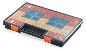 Prosperplast Sortimentsbox (mit variabel einsetzbaren Kästchen, sicheres Verwahren; 39,9x30,3x5cm, 0,72kg) NORP16-R395