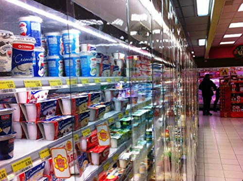 Cimmino Tenda a Strisce PVC Crystal per banco murale frigo, Barriera termica. (L.138 x H.140)