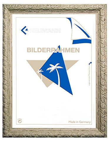 Barockrahmen weiß fein verziert, 337 AVO, Wechselrahmen, 40x60 cm