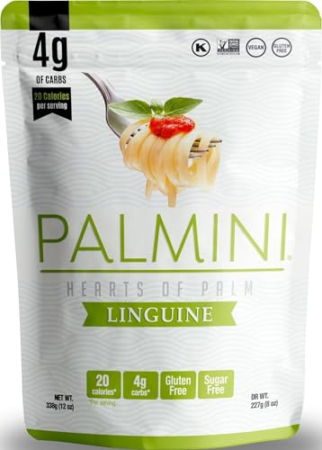 Palmini - Linguines à faible teneur en glucides - 4 g de glucides - Sans gluten - Pack de 1 paquet de 340 g