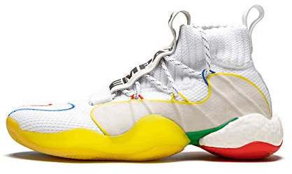 adidas Originals Pharrell Williams Crazy BYW LVL X Gratitude + Empathy Limited Edition Collaboration Fashion Sneakers (8.5 M US, Ftwwht/Supcol/Supcol)