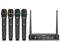 Debra UHF 4-Kanal Wireless Microphone Set mit Metallempfänger,Wireless Microphone 100m Reichweite,Mikrofon Kabellos System für Hochzeit Party Kirche Vortrag Bühne Reden Konferenz（4 Handheld (B)）