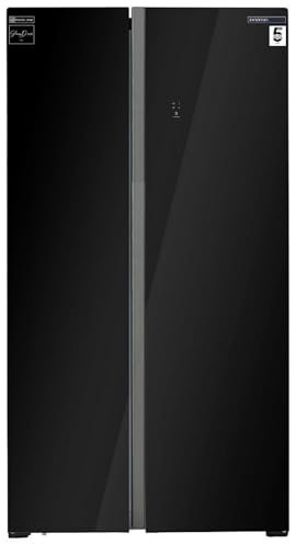 FRIGORIFICO COMBI AMERICANO AMCB-719BGA CRYSTAL INFINITON (A++ INVERTER, NEGRO, Alto 177cm, NO FROST TOTAL, 562 Litros, FreshZone, Display LED)