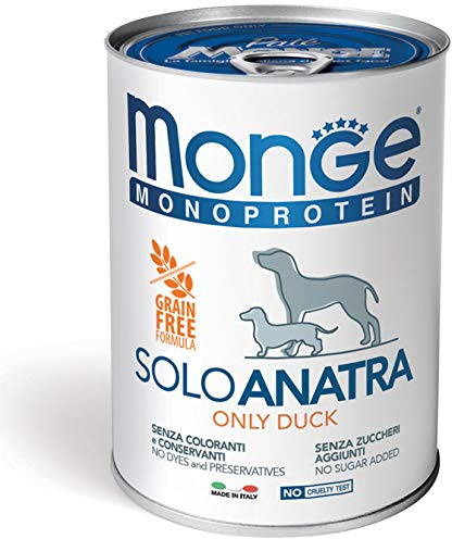 Monge Monoproteico Solo Anatra Alimento Umido per Cani 12 X 400gr 4,7 su 5 stelle