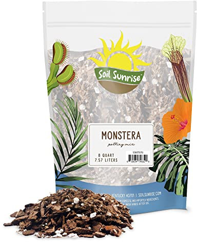 Soil Sunrise Monstera Mélange de terreau pour plantes d'intérieur (8 litres) Mélange personnalisé pour la culture et le rempotage