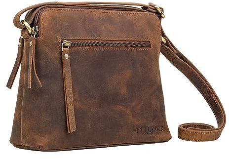 STILORD 'Hope' Handtasche Damen Echtleder Elegante Umhängetasche Klein Ausgehtasche Vintage Ledertasche Abendtasche zum Ausgehen Kleine Frauen Schulter Tasche Leder, Farbe:vinto - braun