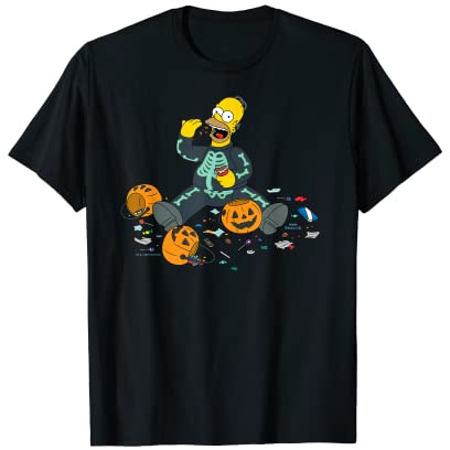 The Simpsons Homer Halloween Trick or Treat Candy Binge Camiseta