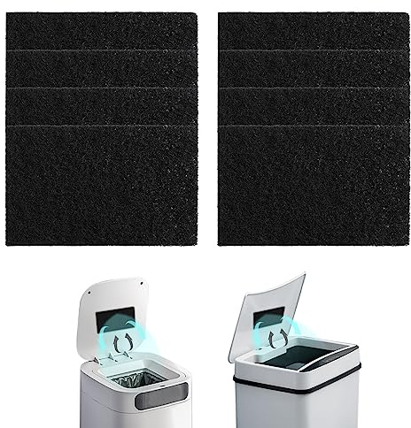 8stk Mülleimer Filter, Geruchsfilter Mülleimer Universeller Geruchsfilter Aktivkohle Mülleimer Kohlefilter für Mülleimer Kompostbehälter Arbeitsplatten Recyclingbehälter (Rechteckig)