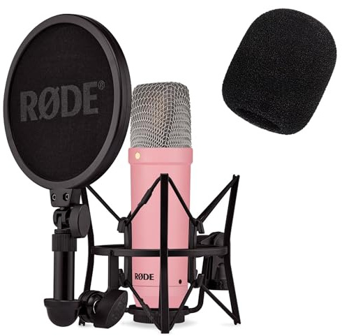 Rode NT1 Signature Pink Studio-Mikrofon + keepdrum WS2 Popschutz