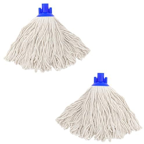 Lot de 2 têtes de Rechange à Visser en Coton Compatible avec Manche de Balai en Microfibre O-Cedar et n'importe Quel Manche à Filetage américain Standard (Filetage Acme 1,9 cm)
