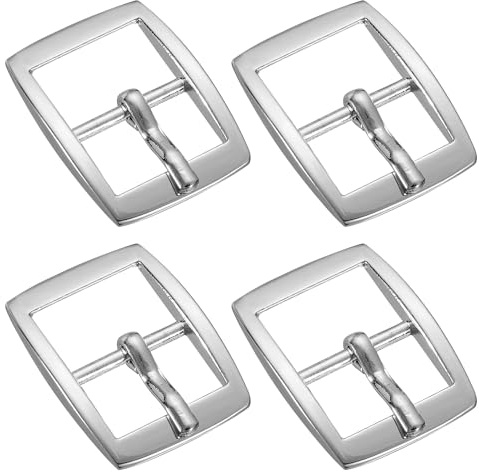 QUARKZMAN Metall Rollen Schnalle, Gürtelschnallen zum Wechseln mm Einzelnadel Gürtelschnalle mit Quadratischem Mittelsteg Schnalle für Schuhe DIY Taschen Zubehör Gürtel, Schwarz