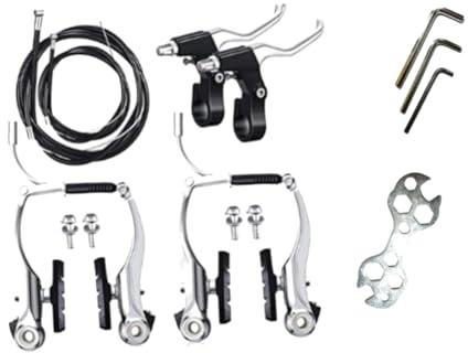 Baoblaze Fahrradbremsen-Set, Fahrradbremsen-Set, Robustes, leichtes Zubehör, Metallbremshebel, Innen- und Außenkabel für das Radfahren im Freien