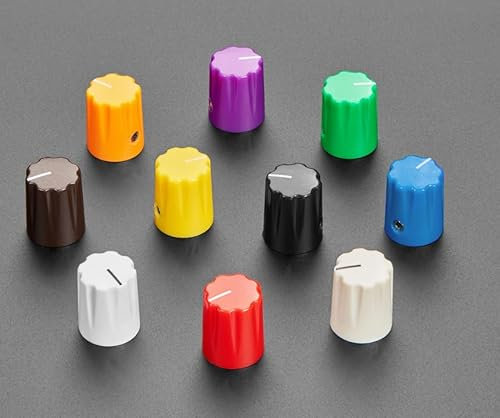Adafruit Zubehör Multi-Color Micro Potentiometer Knob - Rainbow 10 pack - SKU 5542