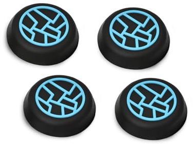 DLseego Thumbstick Grips for PS5 PS4 Xbox 360 Xbox one Switch Pro Controller,4PCS Anti Slip Silicone Cool Thumb Grip Covers Controller Stick Grip Caps,Blue