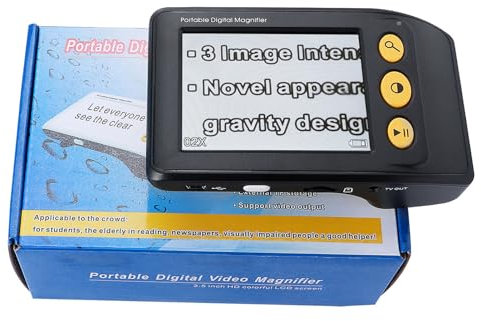 Lupen zum Lesen, tragbare elektronische Lesehilfen, Digitale Videolupe, 2-25-fache Vergrößerung, 8 Farbmodi, 3,5 Zoll, tragbare Digitale Lupe, wiederaufladbar, für Sehbehinderte, K