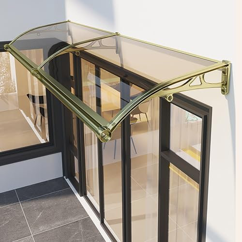 GLMGBP Veranda-Markise aus Polycarbonat, Türvordach, UV-Schutz, Vordertürvordach, Regenschutz, gebogener Regenschutz, Schutzdach für die Veranda der Vorder- und Hintertür (60 x 130 cm)