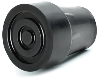 Hohe Qualität Gummihülsen (2 stück) | Gummi Stopfen Für Gehhilfe & Krücken | Krückenkapsel Aus Naturkautschuk Mit Stahleinlage | Für Höhere Stabilität（Ø18mm Schwarz）