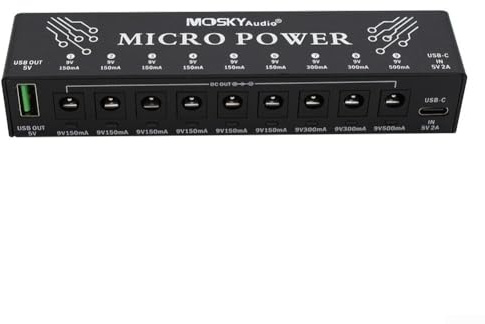 Gitarrenpedale Netzteil, Netzteil isoliert 9-Wege, Effektor-Netzteil für Gitarreneffekte/Pedalboards