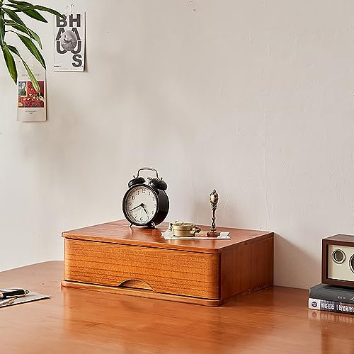 Schreibtisch-Aktenschrank aus Massivholz, Büroschrank mit Schublade, Computer-erhöhtes Regal zur Aufbewahrung und Aufbewahrung von Kleinteilen