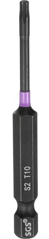 sourcing map Punta per cacciavite a percussione T10 Torx da 1/4, gambo esagonale, lunghezza 7,1 cm, magnetico, senza foro