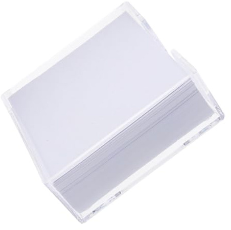 jojofuny Notizblock Weißer Memo-zettel mit Transparentem Spenderbox Praktischer Zettelhalter für Büro Zuhause und Schule Effizientes Ziehdesign Glattes Schreibpapier Organizer für
