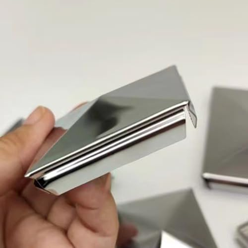 Zilimontt Pyramiden-Säulenabdeckung aus Edelstahl mit Clip-On-Design für Zaunpfosten – 80 mm/100 mm Außendurchmesser, 0,5 mm Dicke, wetterbeständiger Schutz für Decks (80 x 80 mm)