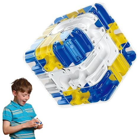 Laberinto 3D en forma de esfera, rompecabezas complejo con bolas rodantes, gran cubo de laberinto 3D, juguete interactivo de cubo mágico, juguete práctico de entrenamiento cerebral para reducir el