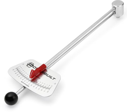 Powerbuilt 1/4-Inch Drive Needle Torque Wrench, Beam Torque Wrench Professional Grade 0-80 in/Pounds and 0-9 Newton Meters, High Visibility Markings for Easy Readings - 643151GCT