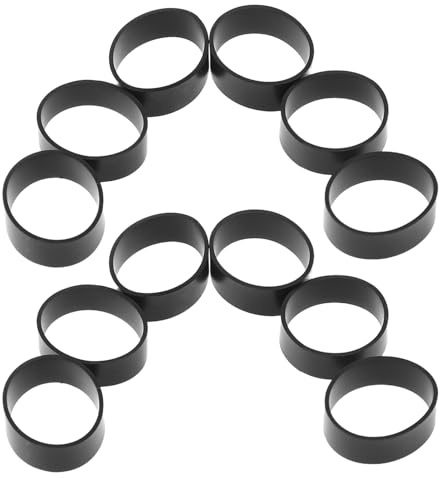 Ipetboom Bridas de Silicona Negras Reutilizables para Cables, Diámetro 12 Mm X 4 Mm X 0,6 Mm, Bandas de Goma Resistentes para Gestión de Cables en Oficina y Hogar, Lazos
