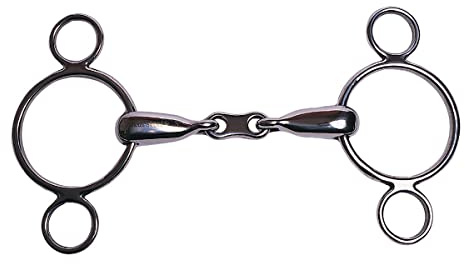 Korsteel Stainless Steel French Link 2 Ring Dutch Gag Bit, 5.5