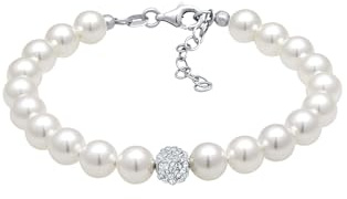 Elli Armband Damen Synthetische Perlen 925 Sterling Silber