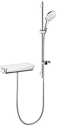 hansgrohe Raindance Select S 150 Thermostatset 0,90m, 3 Strahlarten, Weiß/Chrom