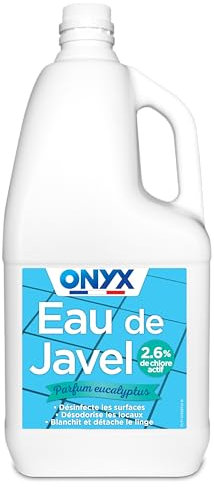 Onyx - Eau de Javel à 2,6% Parfum Eucalyptus - Produit Désinfectant - Agent Blanchissant - Nettoyant - Fabrication Française - 2L