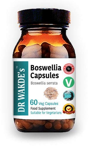 DR WAKDE'S Boswellia Capsules (Salai Guggul, Shallaki), 60 Veg Caps, Plant-Based Supplement, All Natural, Vegan