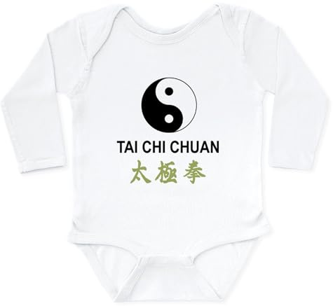 CafePress Tai Chi Long Sleeve Infant Bodysuit Unisex Long Sleeve Baby Bodysuit Infant Romper Cloud White