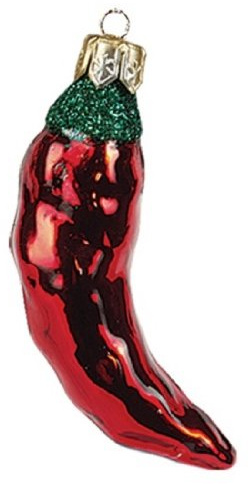 PPH 'IMP' Christbaumschmuck Figuren Essen Christbaumschmuck (Chili Pfeffer 6.5cm) Figuren Essen Christbaumkugeln Weihnachtskugeln Weihnachts-Baumschmuck Baumkugeln Deko Luxus