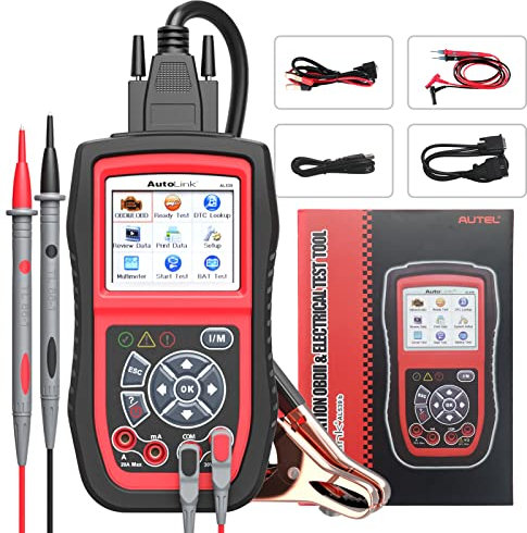 Autel AL539B OBD2 Scanner 3-in-1 Code Reader Battery Tester Avometer for 12 Volts Batteries, Full OBDII Diagnosis and Circuit Starting & Charging Systems Test