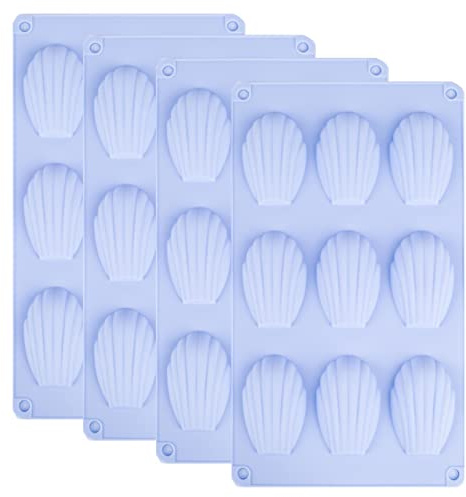 mixed24 4er Set Silikon Madeleine Backformen Bärentatze Madeleinebackform Kuchen Muschel
